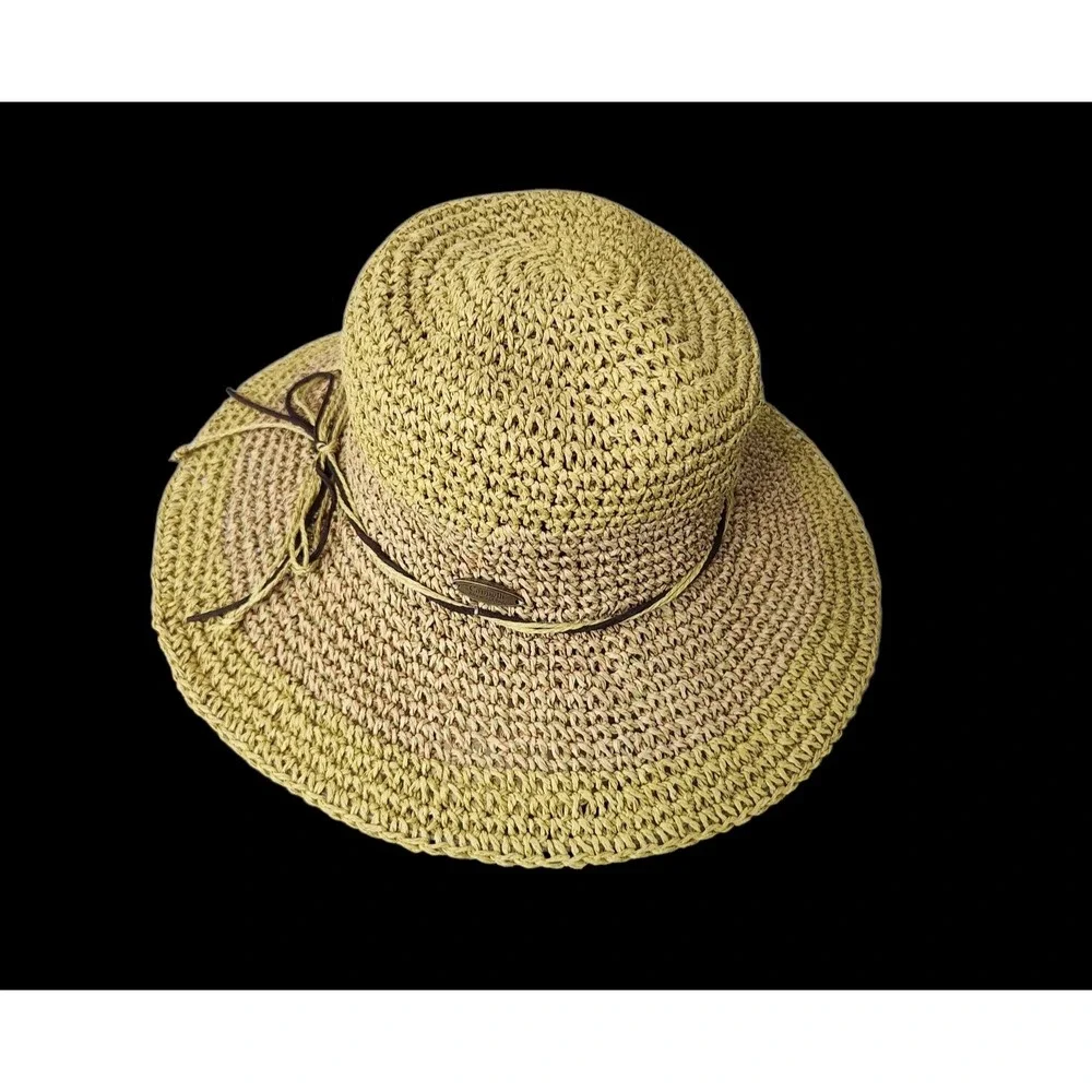 Cappelli Women's Wide Brim Woven Paper Rattan Packable‎ Floppy Sun Hat